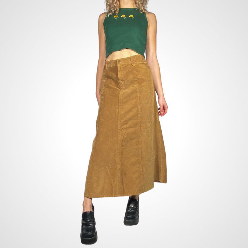 Y2K Corduroy Maxi Skirt